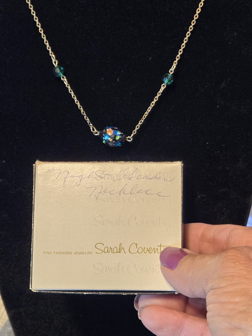 Sarah Coventry "Night garden" necklace.